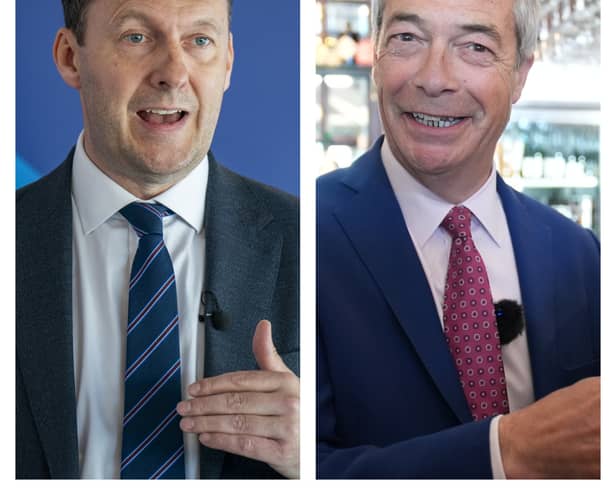 Scottish Conservatives leader Russell Findlay and Reform UK leader Nigel Farage