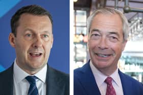 Scottish Conservatives leader Russell Findlay and Reform UK leader Nigel Farage