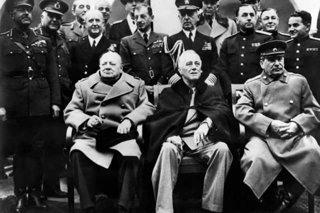The 1945 Yalta deal between Winston Churchill, Franklin Roosevelt, and Joseph Stalin left Polish people fighting for the Allies feeling betrayed (Picture: STF)