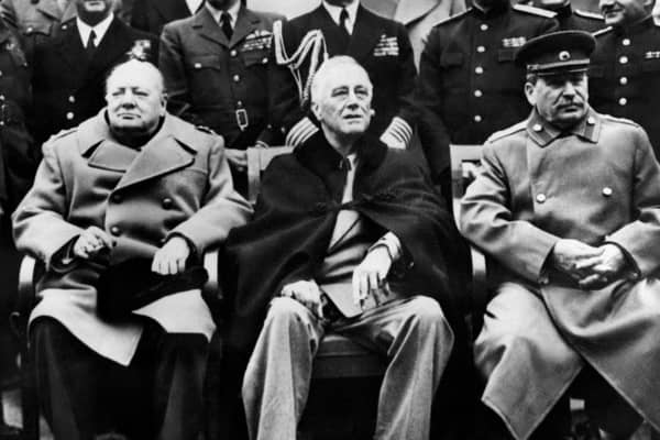 The 1945 Yalta deal between Winston Churchill, Franklin Roosevelt, and Joseph Stalin left Polish people fighting for the Allies feeling betrayed (Picture: STF)