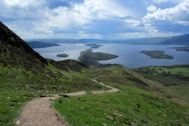 Descending Conic Hill on the West Highland Way. A number of walkers have fallen ill after drinking water from a nearby river. Picture: Geograph.org/Chris Heaton.