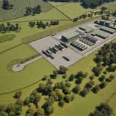 Artist impression of the proposed hydrogen plant next to the river Spey 