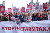 Leading Conservative politicians, including Kemi Badenoch, with farmers as they protest about changes to inheritance tax. Family business owners may also join their ranks (Picture:  Dan Kitwood)