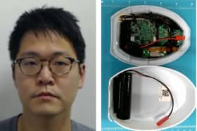 Dr Ju Young Um and one of the hidden cameras