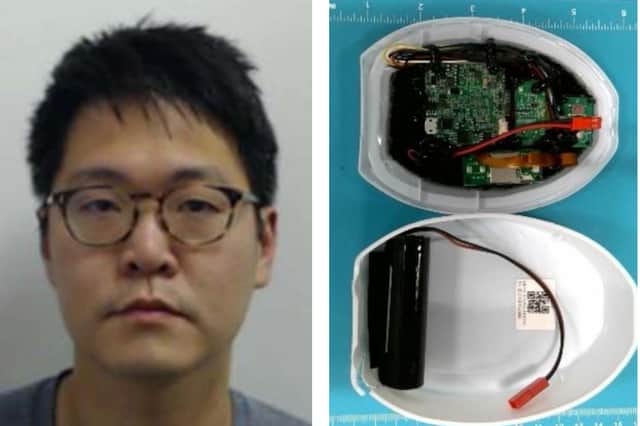 Dr Ju Young Um and one of the hidden cameras