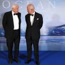 David Attenborough pictured with King Charles at the premiere of his new film, Ocean with David Attenborough (Picture: Alistair Grant)