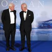 David Attenborough pictured with King Charles at the premiere of his new film, Ocean with David Attenborough (Picture: Alistair Grant)