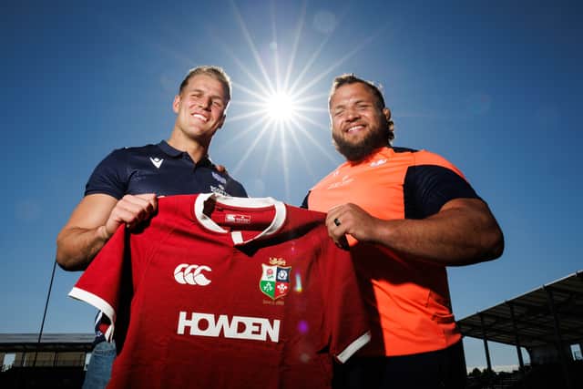 Duhan van der Merwe joins his close friend Pierre Schoeman in celebrating his Lions call-up.