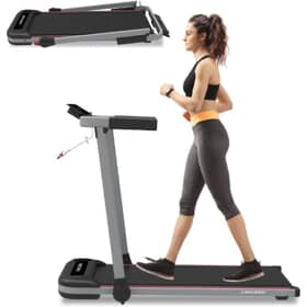 The Walden Sports treadmill folds away to fit in small spaces when it's not being used