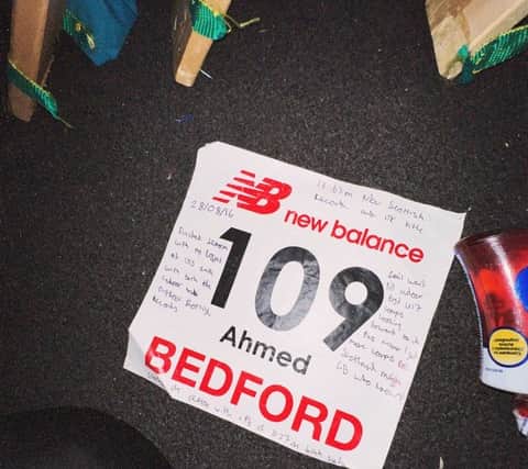 Miraji Ahmed's race number