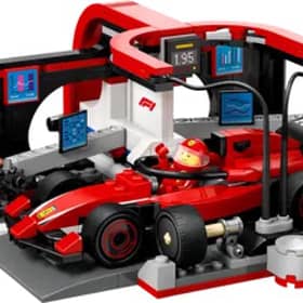 Create your own high-speed pit stops with this child-friendly Ferrari playset