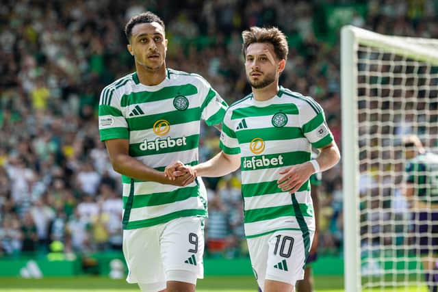 Adam Idah and Nicolas Kuhn were on target in Celtic's win over Hibs.
