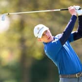 Euan Walker in action during the third round of the  Challenge de Espana at Fontanals Golf Club in Girona 