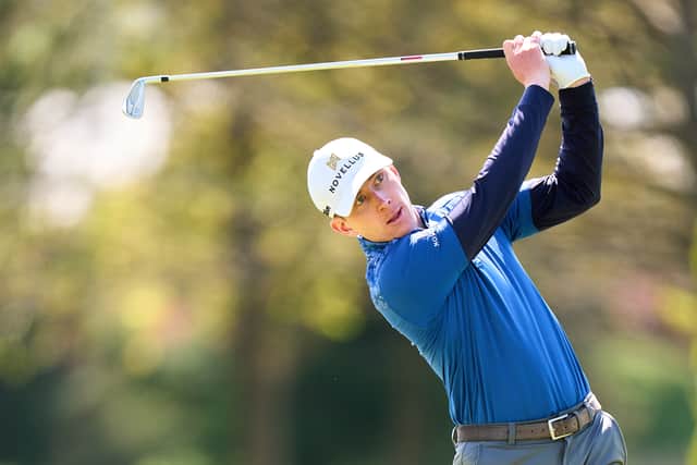Euan Walker in action during the third round of the  Challenge de Espana at Fontanals Golf Club in Girona 