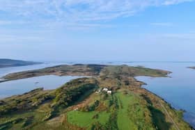 As part of the  Ulva peninsula and the Isle of Danna estate, on the market in one lot is a three bedroom home, over 400 acres, outbuildings, loch frontage, a beach and two small islands.