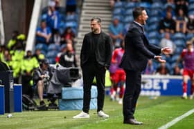 Aberdeen manager Jimmy Thelin during the 4-0 defeat to Rangers at Ibrox. (Photo by Rob Casey / SNS Group)