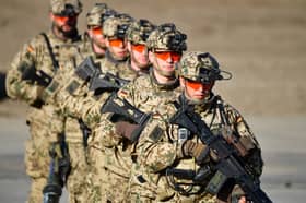 Soldiers of the Bundeswehr, the German armed forces, take part in a training exercise (Picture: Alexander Koerner)
