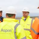 Energy Minister Michael Shanks with Cerulean Winds' alliance partners on a tour of the Port of Ardersier near Inverness hearing about the Aspen floating windfarm which will create over 1,000 jobs.