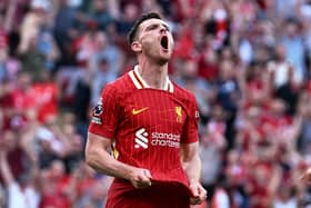 Scotland and Liverpool ace Andy Robertson offered an emotional defence of Trent Alexander-Arnold. Cr: Getty Images.