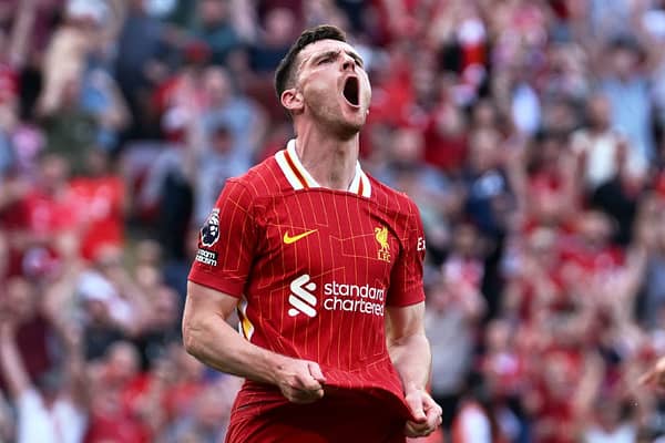 Scotland and Liverpool ace Andy Robertson offered an emotional defence of Trent Alexander-Arnold. Cr: Getty Images.