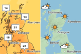 Here's what the weather in Scotland will be like on Monday, May 12. 