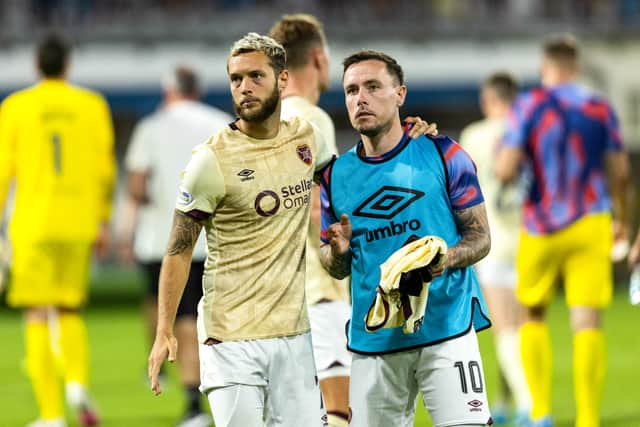 Jorge Grant, left, and Barrie McKay are leaving Hearts at the end of the season.