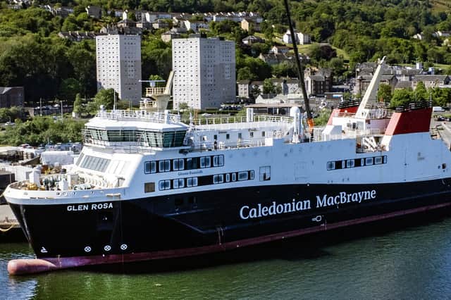 Glen Rosa moored at the Ferguson Marine shipyard on Tuesday May 13