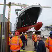 The MV Glen Rosa was launched last year but now won't be ready until April next year at the earliest (Picture: Jeff J Mitchell)