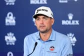 US Ryder Cup captain Keegan Bradley of the United States speaks to the media prior to the PGA Championship at Quail Hollow in Charlotte, North Carolina