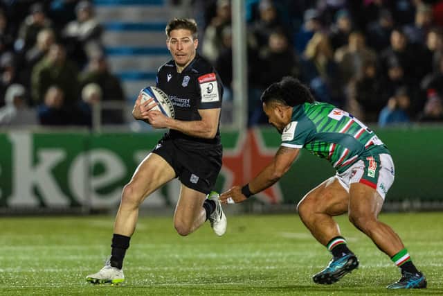 Glasgow Warriors' Sebastian Cancelliere on the attack in the Investec Champions Cup win over Leicester Tigers.
