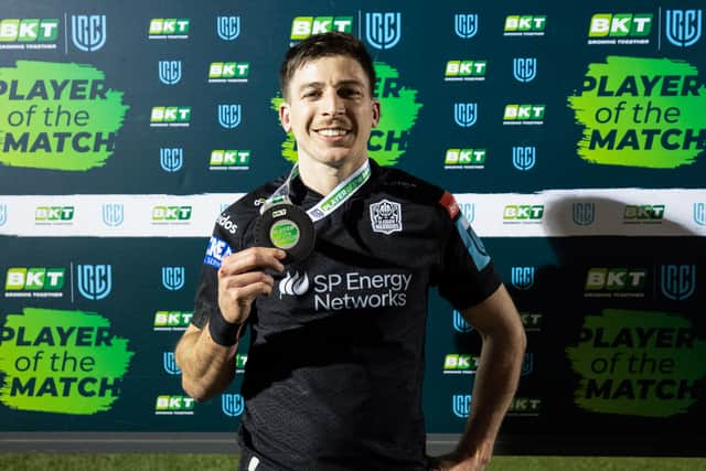 Sebastian Cancelliere was player of the match in Glasgow Warriors' recent win over Munster at Scotstoun Stadium.