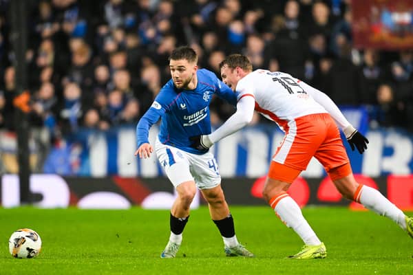 Rangers take on Dundee United in the Scottish Premiership.