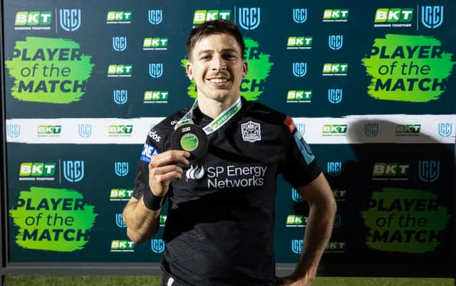 Sebastian Cancelliere was player of the match in Glasgow Warriors' recent win over Munster at Scotstoun Stadium.