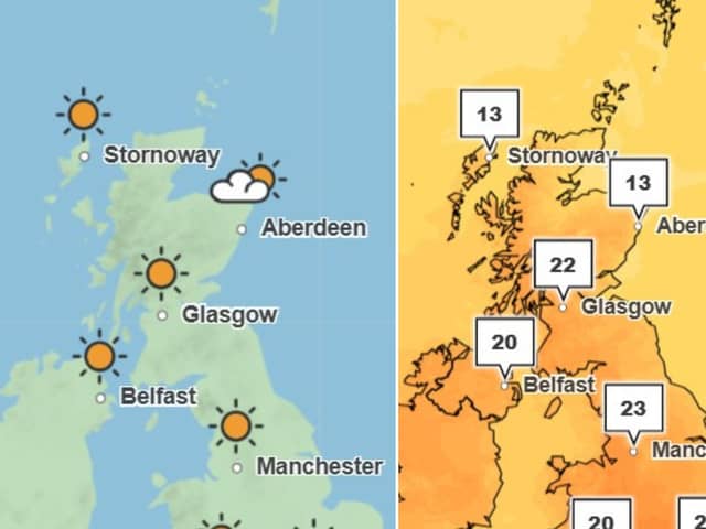 Here's what the weather in Scotland looks like today. 