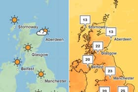 Here's what the weather in Scotland looks like today. 