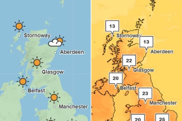 Here's what the weather in Scotland looks like today.