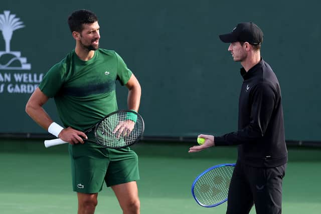 Andy Murray, right, and Novak Djokovic have ended their coaching partnership.