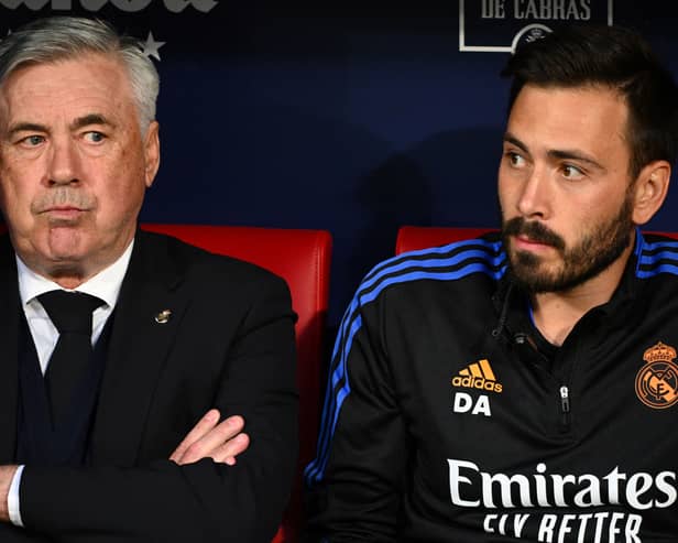Davide Ancelotti, right, has turned down the chance to manage Rangers to continue working alongside his father Carlo, according to reports in Spain.