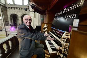 Bill Hutcheson playing the organ