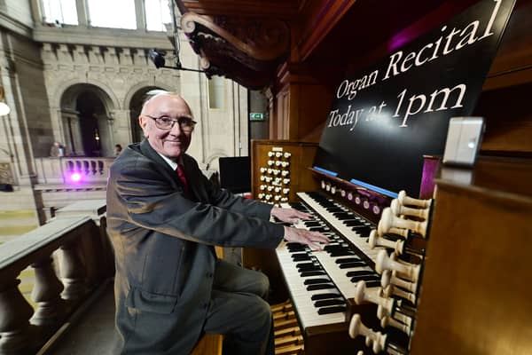 Bill Hutcheson playing the organ