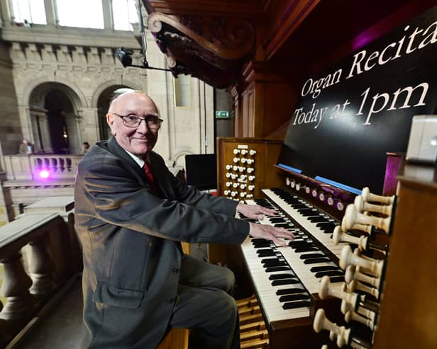 Bill Hutcheson playing the organ