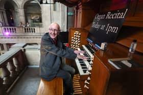 Organist Bill Hutcheson has played the organ at Kelvingrove Museum regularly since the 1960s (Picture: Jeff J Mitchell)