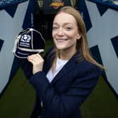  Hollie Davidson was recently presented with a Scottish Rugby referee's cap.