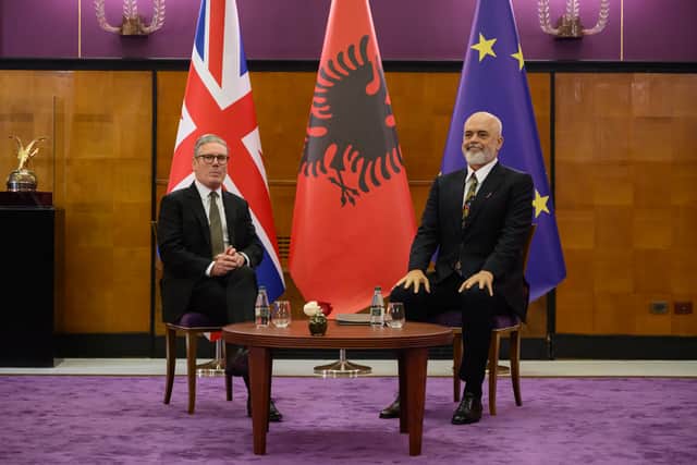 Prime Minister Sir Keir Starmer confirmed the hubs would not be in Albania