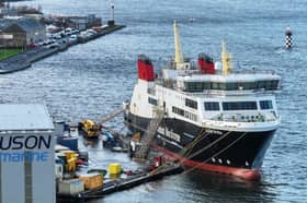 Work on the MV Glen Rosa is not now expected to be completed until spring next year. Picture: Jeff J Mitchell