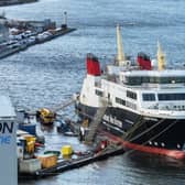 Work on the MV Glen Rosa is not now expected to be completed until spring next year (Picture: Jeff J Mitchell)