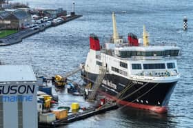 Work on the MV Glen Rosa is not now expected to be completed until spring next year (Picture: Jeff J Mitchell)