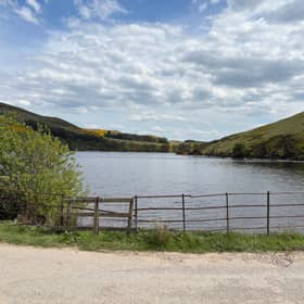 Glencorse reservoir in the Pentland Hills near Edinburgh this week