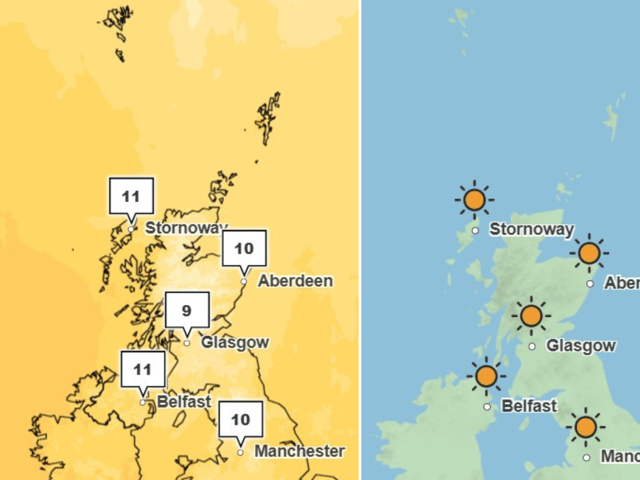 Here's what the weather looks like across Scotland on Thursday, May 15.