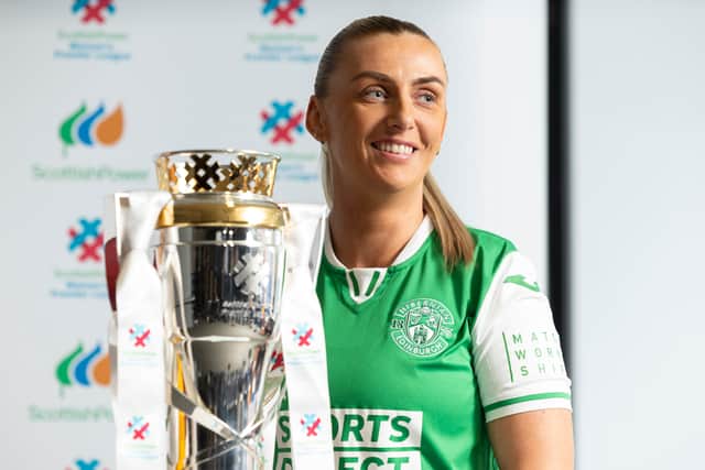 Hibs are in pole position to win the Scottish Women's Premier League title at Ibrox.